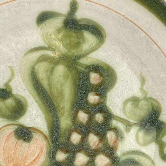 Vintage John B Taylor Ceramics Harvest 10” Dinner Plate Pear Grapes Louisville - Picture 4 of 11